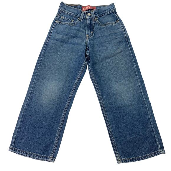 Levi's 569 Boys Sz 8 Regular 24x22 Medium Wash Straight Leg Jeans - Picture 1 of 10